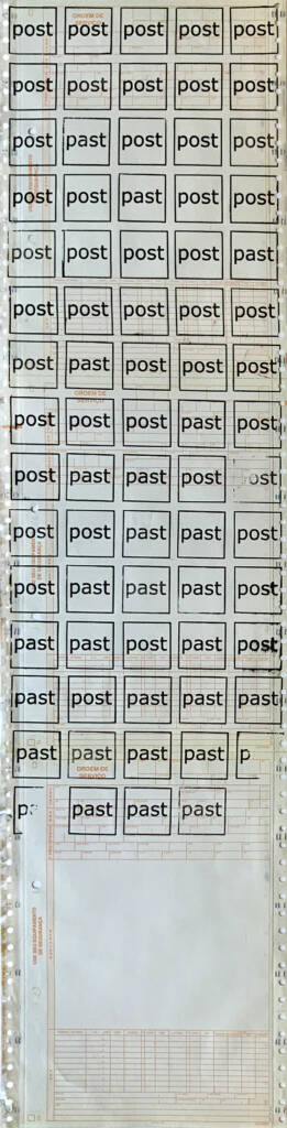 36 "post office"/ CARIMBO SOBRE PAPEL-21,3x83,5cm