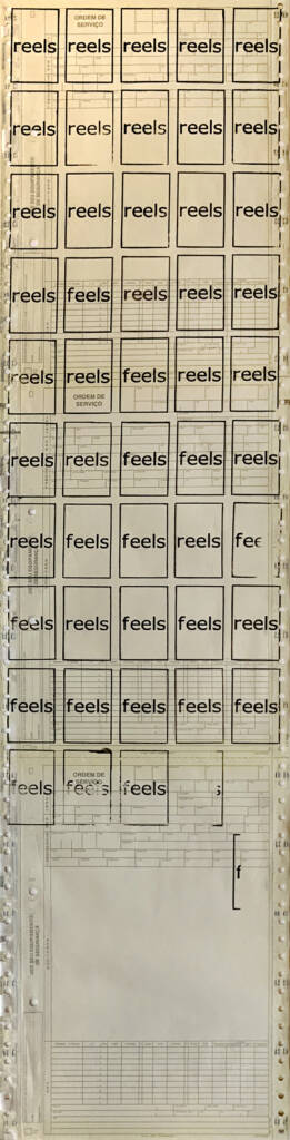 38 "feels like..."/ CARIMBO SOBRE PAPEL-21,3x83,5cm