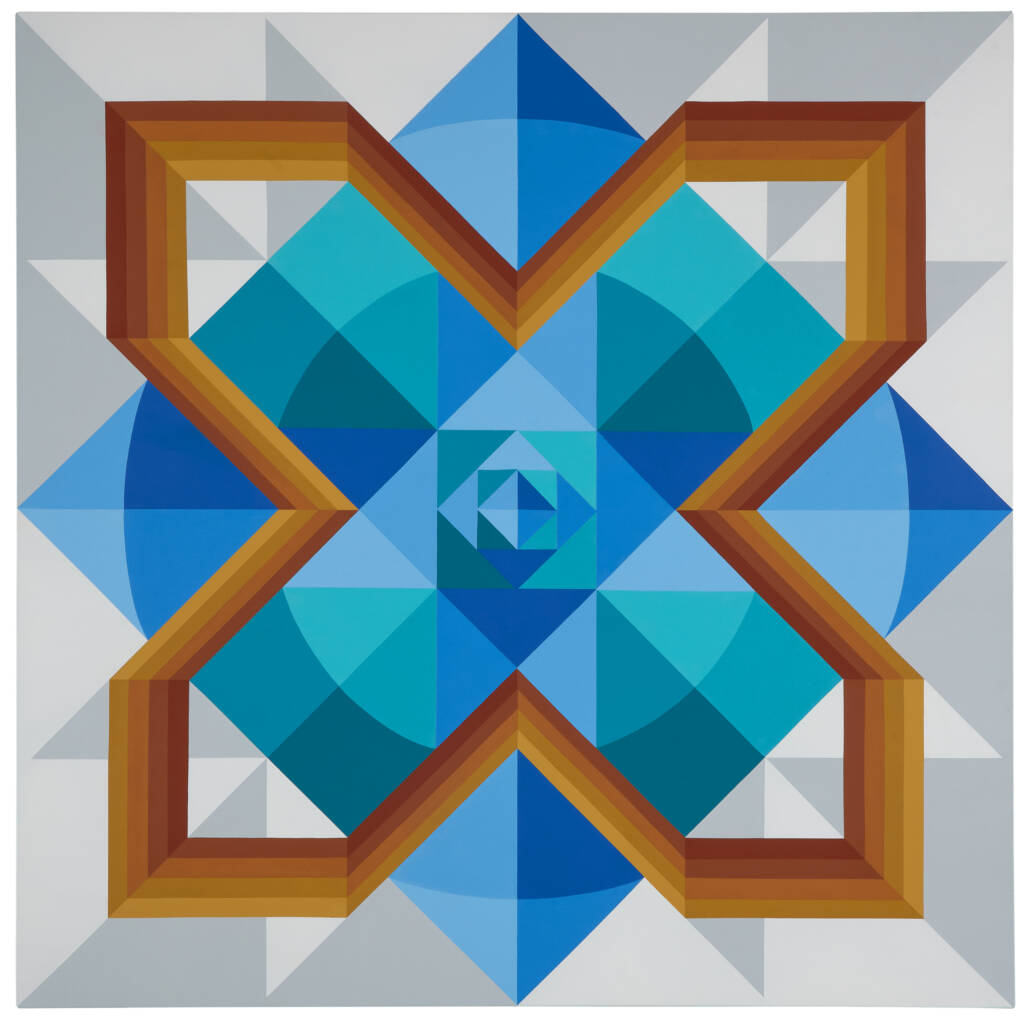 Título: Bússola Acrílica sobre canvas 100x100cm Valor R$16.200