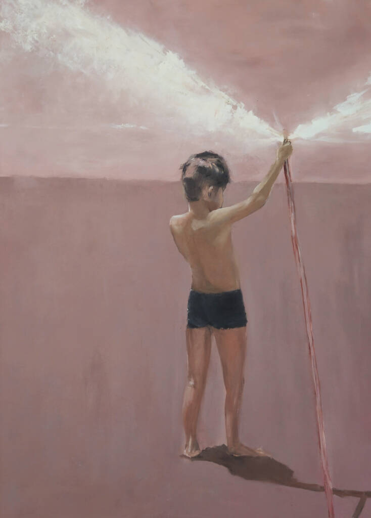 Sem título da série Instantes Suspensos - 2024 Óleo sobre tela 105 x 75cm R$ 15.100,00