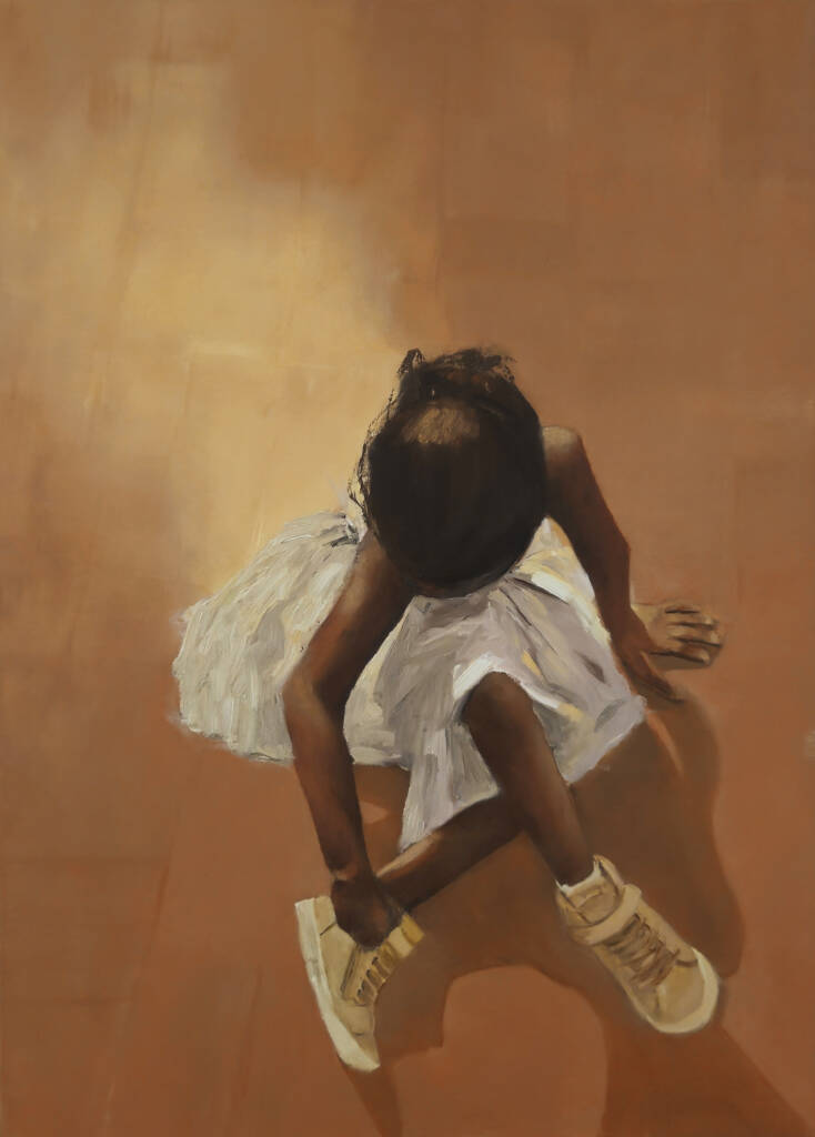 Sem título da série Instantes Suspensos - 2024 Óleo sobre tela 105 x 75cm R$ 15.100,00