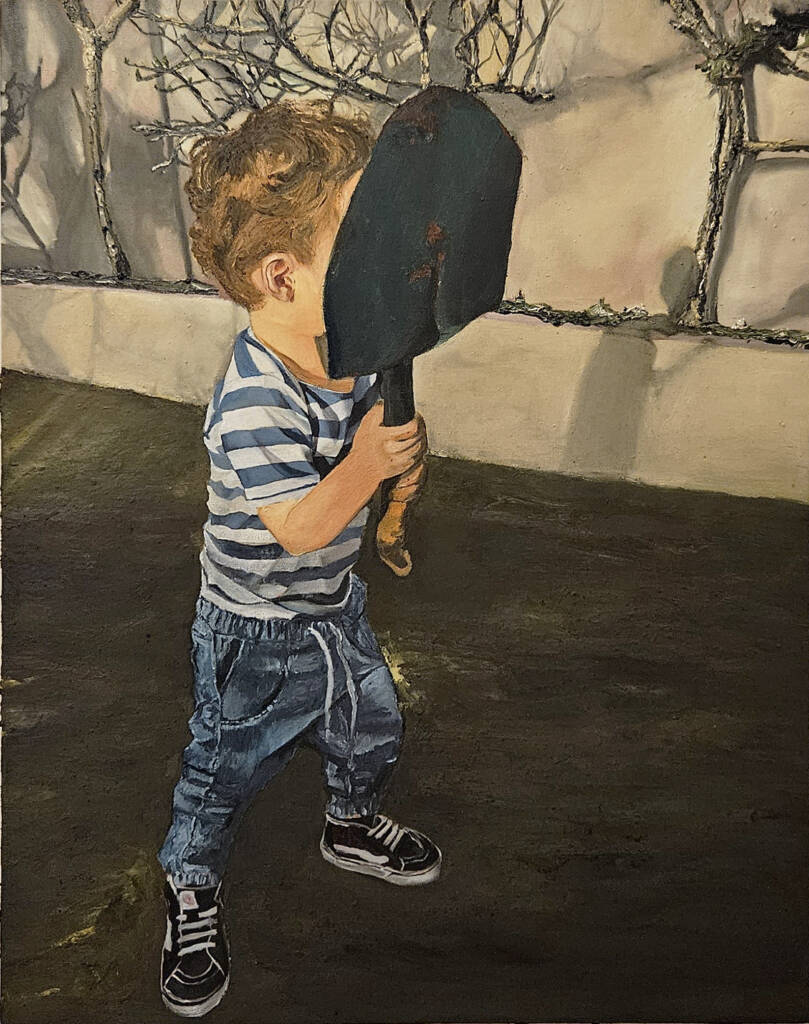 Sem título da série Instantes Suspensos - 2024 Óleo sobre tela 95 x 75cm R$ 14.300.00
