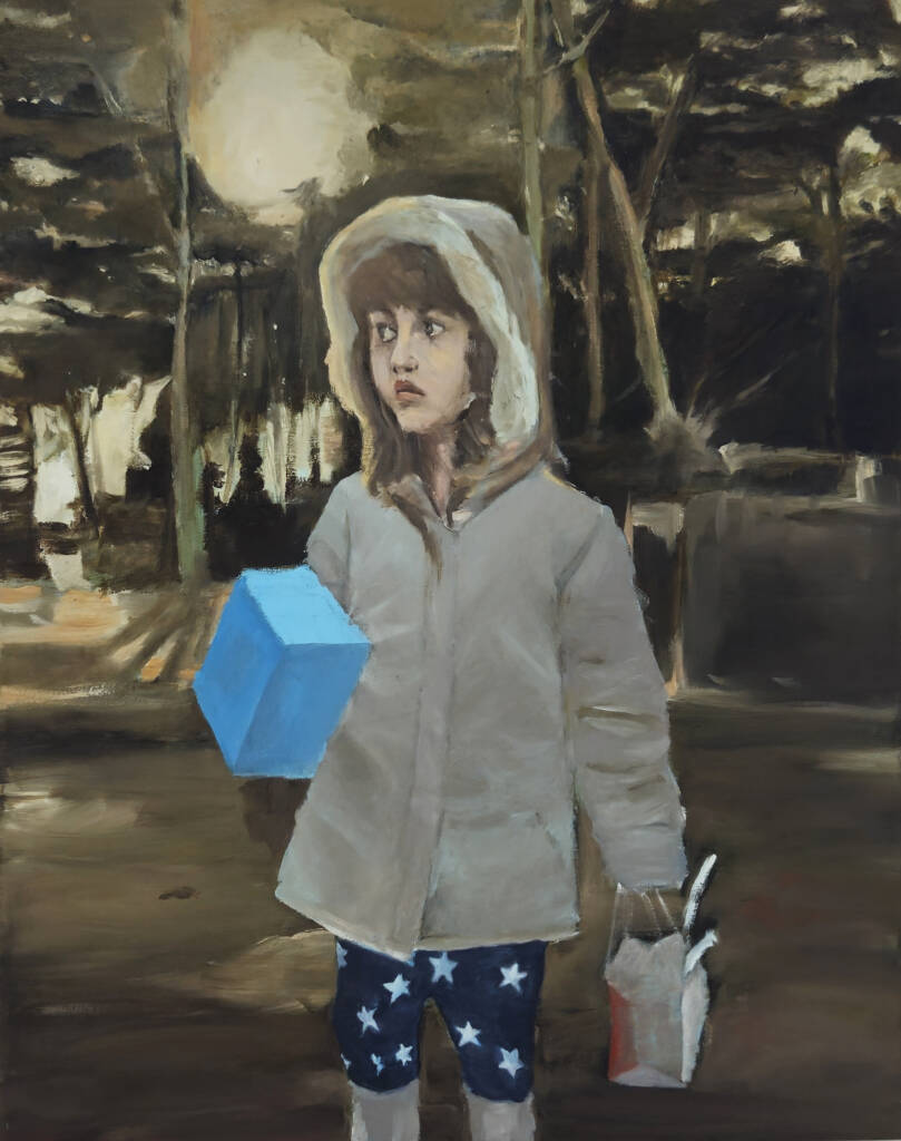 Sem título, da série Instantes Suspensos - 2024 Óleo sobre tela 105 x 75cm R$ 15.100,00