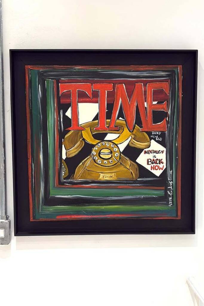 Artista: Danny Suplicy / Obra: "TIME1980 VINTAGE PHONE"  /Técnica: tinta óleo sob tela/ Tamanho: 70x50cm / Ano: 2025 / R$ 6.000