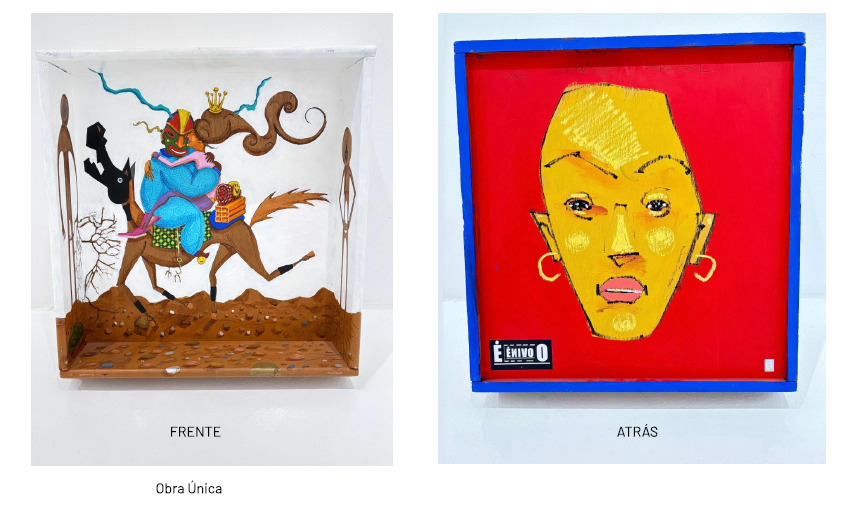 Artista: Enivo / Título: “Uma longa viagem “ / Acrílica sobre caixa de madeira  / Dimensões: 43x40cm / Ano: 2024 / R$ 8.000