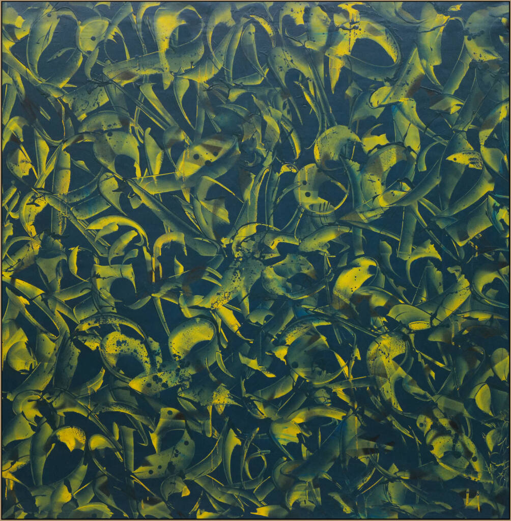 TITULO : AMAZONIA ANO: 2023 DIMENSAO: 150 x 150 cm TECNICA: OLEO SOBRE TELA R$ 53.000