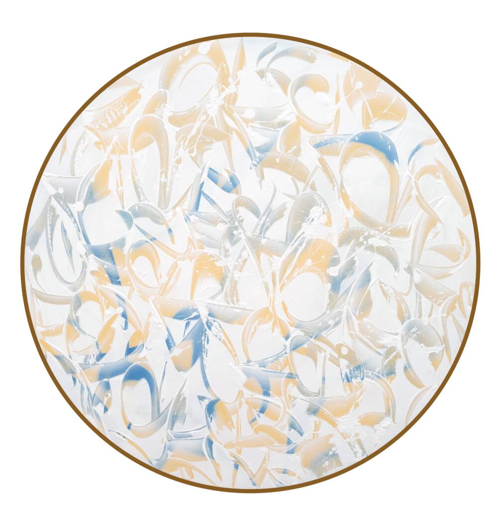 TITULO: LUNAR ANO: 2026 DIMENSAO: 100 x 100 cm TECNICA: ACRILICA E OLEO SOBRE TELA R$ 26.000