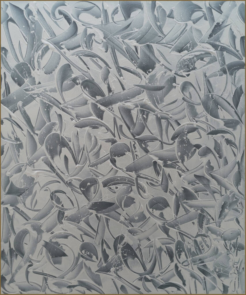 TITULO: PRAAT ANO: 2022 DIMENSAO: 100 x 120 cm TECNICA : ACRILICA  E OLEO SOBRE TELA R$ 33.200